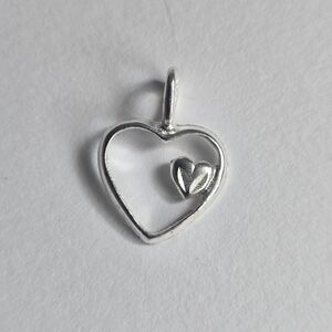 Silver Heart Pendant Charm 925 Sterling Silver